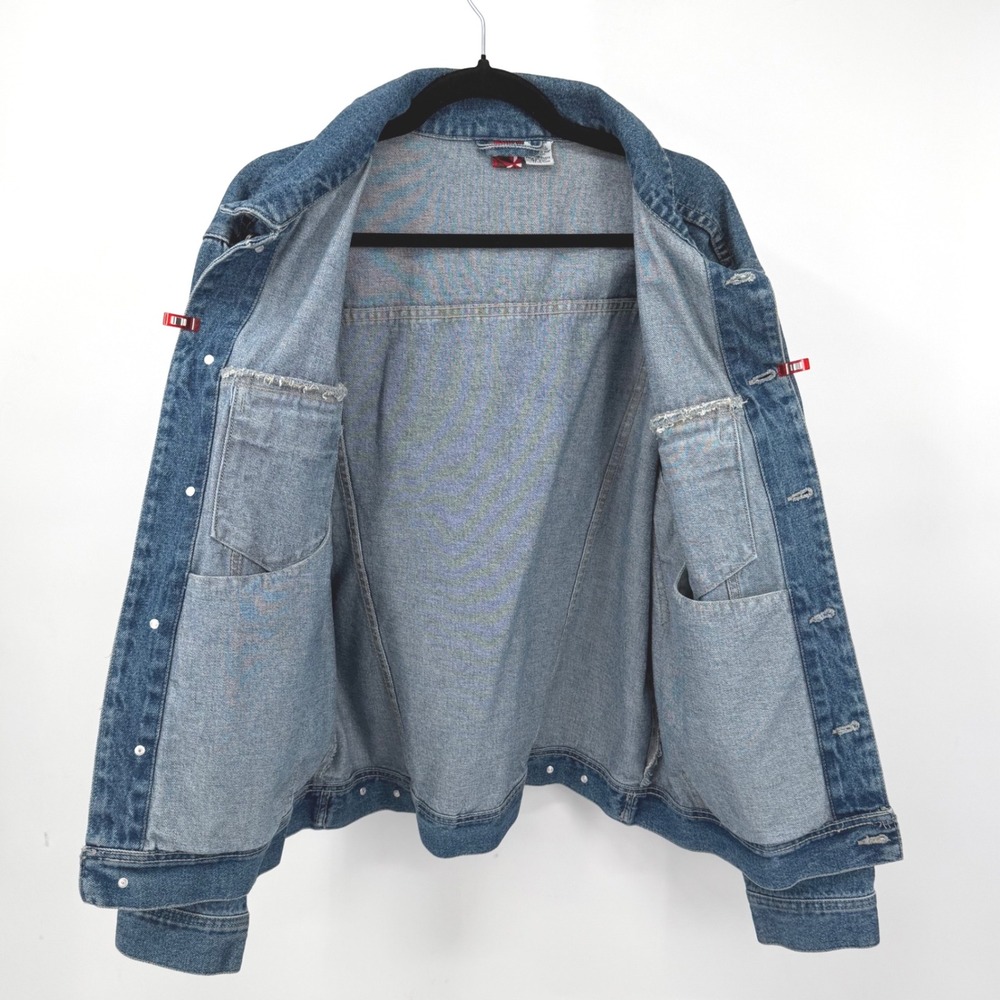 Vintage Marbolo Star Denim Trucker Jacket Mens Small Blue Medium Wash Cotton - Picture 3 of 7